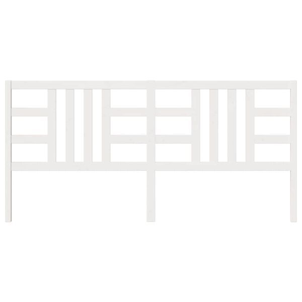 vidaXL Cabeceira de cama 206x4x100 cm pinho maci&ccedil;o branco
