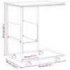 vidaXL Mesa de apoio c/ rodas 55x36x63,5cm derivados de madeira branco
