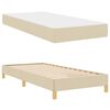 vidaXL Cama Box com colch&atilde;o Creme 90 x 190 cm tecido
