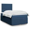 vidaXL Cama boxspring com colch&atilde;o 120x190 cm tecido azul