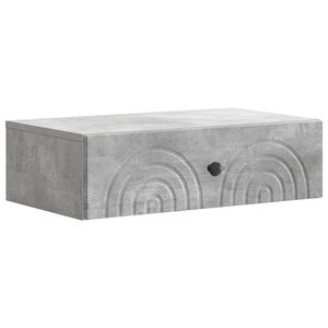 vidaXL Mesa Lateral de Parede Cinzento Cimento 59 x 34,5 x 17 cm
