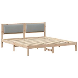 vidaXL Estrutura da Cama com cabeceira Cinzento-claro 180 x 200 cm
