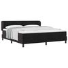 vidaXL Cama Box com colch&atilde;o com cabeceira Preto 180 x 200 cm Veludo