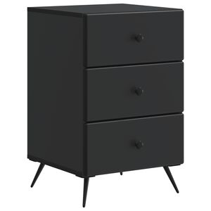 vidaXL Arm&aacute;rio de Cabeceira com gaveta Preto 43 x 41 x 66,5 cm
