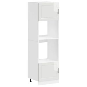 vidaXL Arm&aacute;rios forno 2pcs Porto derivados de madeira branco brilhante