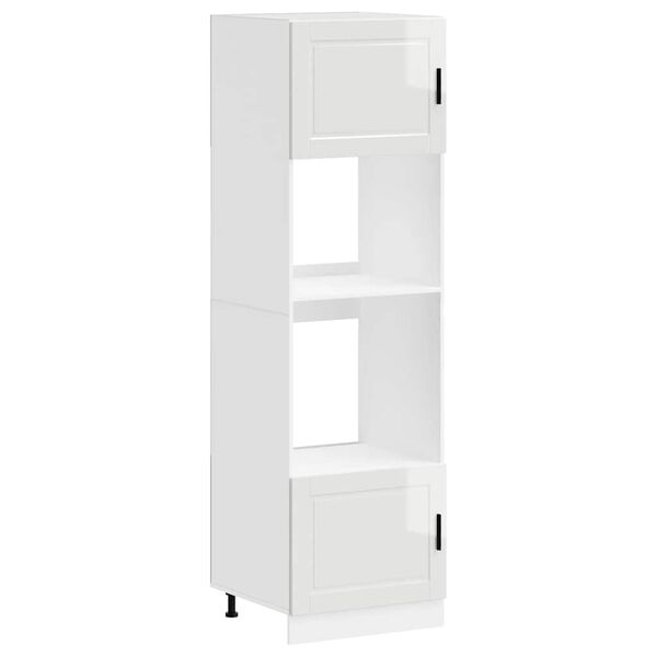 vidaXL Arm&aacute;rios forno 2pcs Porto derivados de madeira branco brilhante