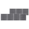 vidaXL Painel de veda&ccedil;&atilde;o para jardim 1218x186 cm WPC cinzento
