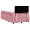vidaXL Cama boxspring com colch&atilde;o 120x200 cm veludo rosa