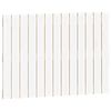 vidaXL Cabeceira de parede 82,5x3x60 cm madeira de pinho maci&ccedil;a branco