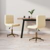 vidaXL Cadeiras de jantar girat&oacute;rias 2 pcs veludo cor creme