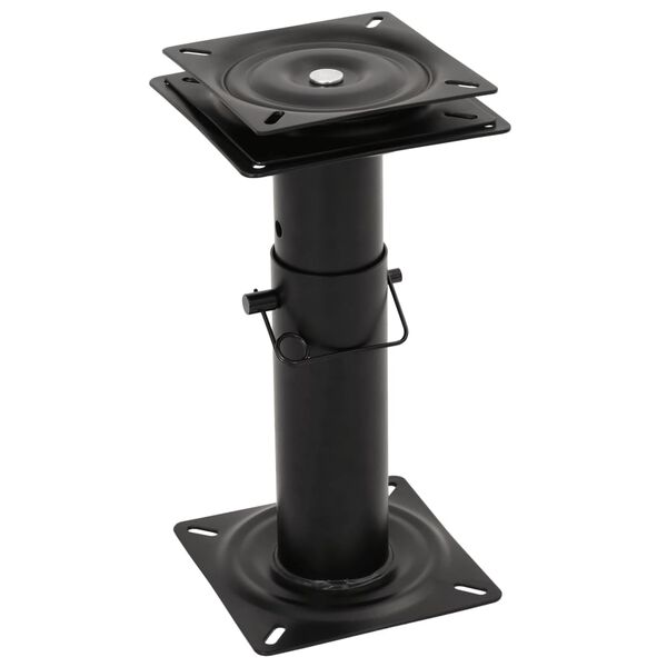 vidaXL Pedestal para banco de barco ajust&aacute;vel girat&oacute;rio a 360&deg; a&ccedil;o