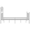 vidaXL Estrutura de cama 120x200 cm metal branco