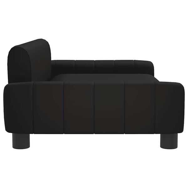 vidaXL Cama para c&atilde;es 90x53x30 cm couro artificial preto