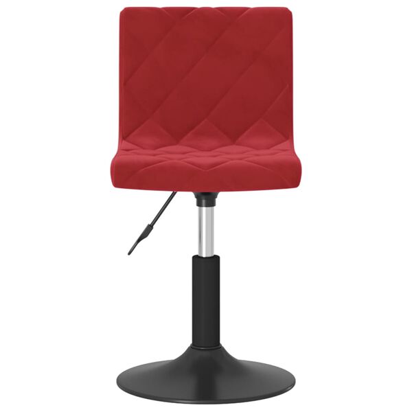 vidaXL Cadeiras de jantar girat&oacute;rias 2 pcs veludo vermelho tinto