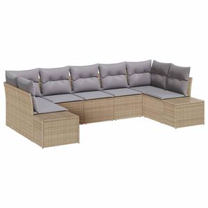 vidaXL Conjunto de Sof&aacute; de Jardim 7 unid. 7-N&uacute;mero de lugares