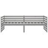 vidaXL Sof&aacute;-cama 90x200 cm madeira de pinho maci&ccedil;a cinzento