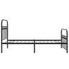 vidaXL Estrutura de cama com cabeceira e pés 107x203 cm metal preto