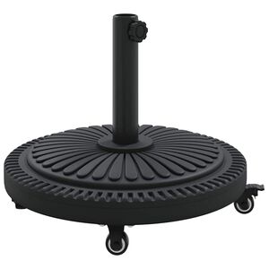 vidaXL Base para chap&eacute;u de sol 15.6 kg Preto Ferro Circular