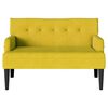 vidaXL Banco Chesterfield Amarelo 112 x 65,5 x 75 cm Veludo