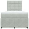 vidaXL Cama boxspring c/ colch&atilde;o 120x200 cm veludo cinzento-claro