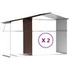 vidaXL Abrigo de jardim 277x279x179 cm a&ccedil;o galvanizado castanho