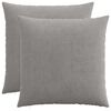 vidaXL Capa almofada 2 pcs HEERLEN Cinzento-claro 60 x 60 cm cord&atilde;o