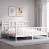 vidaXL Estrutura cama Super King Size c/ cabeceira madeira branco