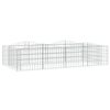 vidaXL Canteiro elevado gabi&atilde;o arqueado 200x100x50cm ferro galvanizado