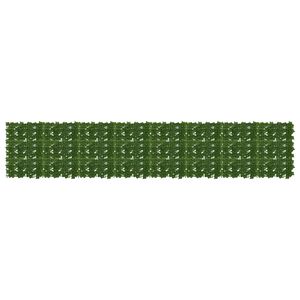 vidaXL Tela de Varanda com Folhas Verde 400 x 75 cm