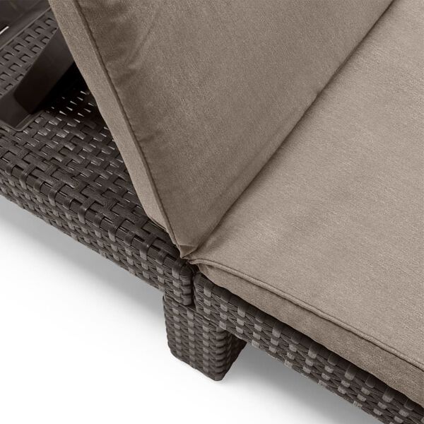 Keter Espregui&ccedil;adeira Daytona c/ almofad&atilde;o castanho