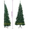 vidaXL Árvore de Natal artificial de canto 240 cm PVC verde
