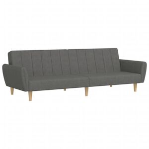 vidaXL Sof&aacute;-cama de 2 lugares tecido cinzento-claro