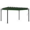 vidaXL Gazebo com telhado louvered Verde 3 x 4 x 2,14 m
