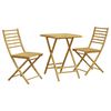 vidaXL 3 pcs conjunto de bistr&ocirc; em bambu