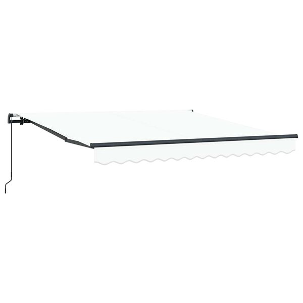 vidaXL Toldo Retr&aacute;til Manual Branco 300 x 250 cm Poli&eacute;ster e A&ccedil;o