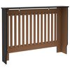 vidaXL Cobertura de radiador 112x19x81,5 cm MDF preto