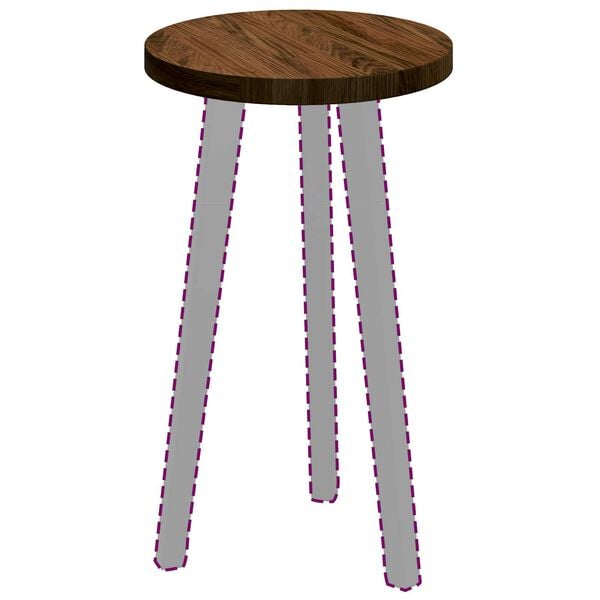 vidaXL Tampo de Mesa Marrom Escuro &Oslash; 30 x 2,5 cm