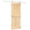 vidaXL Porta Deslizante 80 x 210 cm Natural e Branco