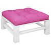 vidaXL Almofad&atilde;o para sof&aacute; de paletes 80x80x12 cm tecido rosa