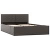 vidaXL Cama hidr&aacute;ulica c/ arruma&ccedil;&atilde;o 120x200cm couro artificial cinza