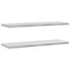vidaXL Prateleiras de parede 2 pcs 100x30 cm a&ccedil;o inoxid&aacute;vel prateado