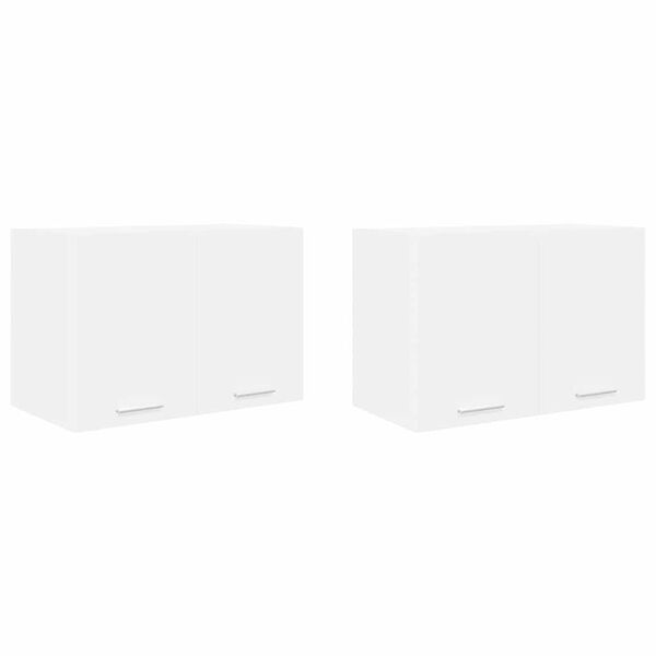 vidaXL Arm&aacute;rio suspenso com armazenamento 2 pcs Branco 60 x 31 x 40 cm