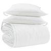 vidaXL Conjunto de Edredom com travesseiro 3 pcs Branco Pena de ganso