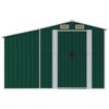 vidaXL Abrigo de jardim 277x365,5x179 cm aço galvanizado verde