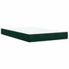vidaXL Cama boxspring com colch&atilde;o 120x200 cm veludo verde-escuro