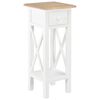 vidaXL Mesa lateral 27x27x65,5 cm madeira branco