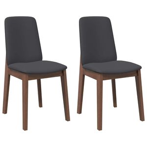 vidaXL Cadeiras de jantar com almofad&otilde;es 2 pcs madeira maci&ccedil;a castanho