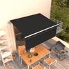 vidaXL Toldo retr&aacute;til autom&aacute;tico com estore 3x2,5 m antracite