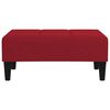 vidaXL Apoio de p&eacute;s 78x56x32 cm veludo vermelho tinto