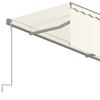 vidaXL Toldo retr&aacute;til autom&aacute;tico com estore 3x2,5 m cor creme